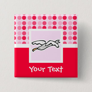 Cute Seagull 15 Cm Square Badge