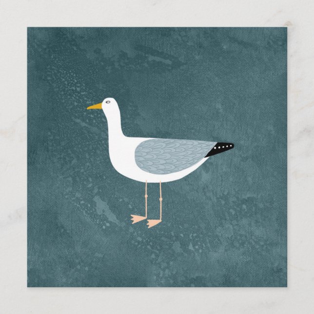 Cute Seagull Birthday Card (Front)