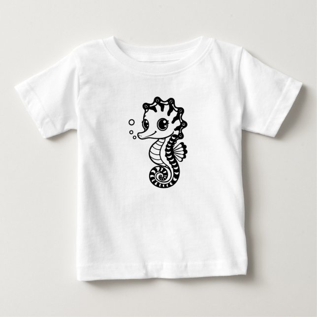 Cute Seahorse Baby T-Shirt (Front)