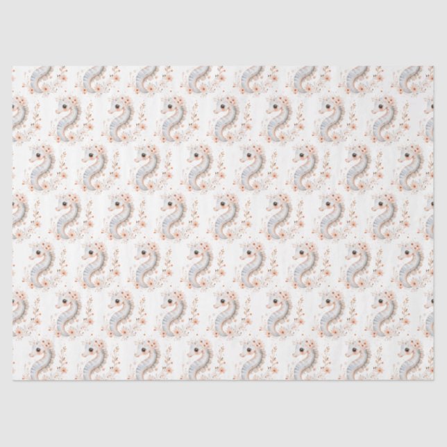 Cute Seahorse Tissue Paper (Front)