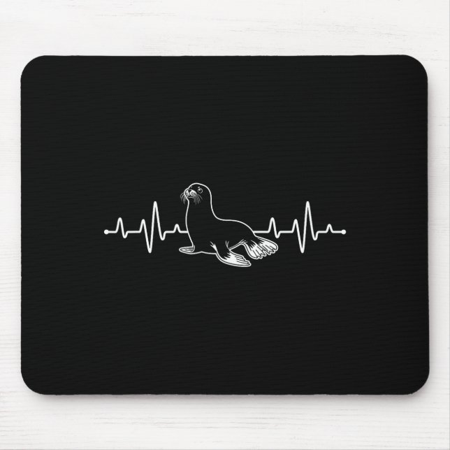 Cute Seal Art For Men Women Kids Sea Lion Seal Lov Mouse Pad (Front)