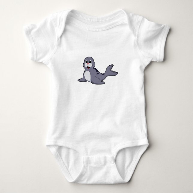 Cute Seal Baby Bodysuit (Front)