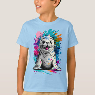 Cute Seal - Baby Seal Colourful - Little Seal T-Shirt