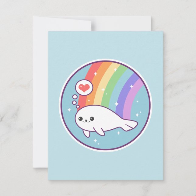 Cute Seal Birthday Invitations (Front)