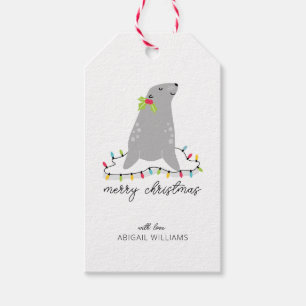 Cute Seal Christmas Gift Tags