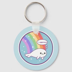 Cute Seal of Approval Key Ring