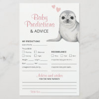 Cute Seal Pup Baby Shower Predictions and Advice