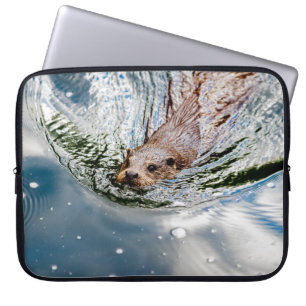 CUTE SEAL SWIMMING LAPTOP SLEEVE