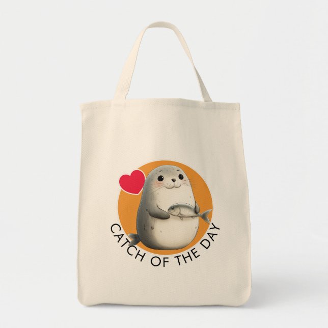 Cute Seal Tote Bag (Front)