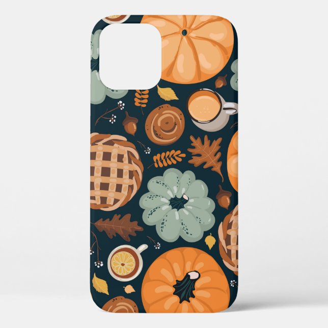 Cute seamless autumn pattern background Case-Mate iPhone case (Back)