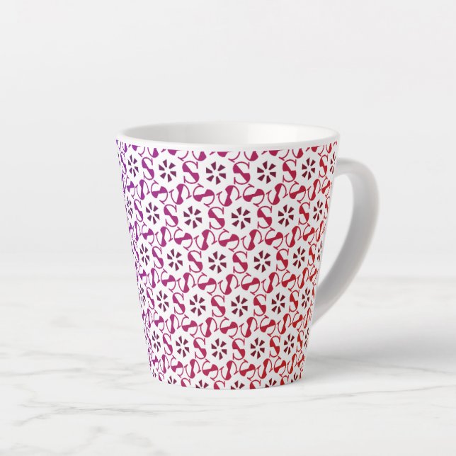 Cute seamless beautiful pattern latte mug (Right Angle)