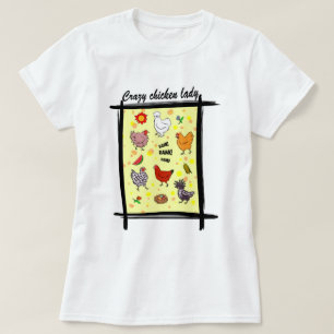 Cute seamless chickens pattern cartoon T-Shirt