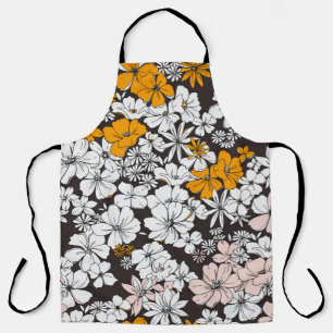 Cute Seamless Ditsy Floral Pattern. Colourful flow Apron