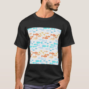 Cute seamless pattern with colourful fish T-Shirt