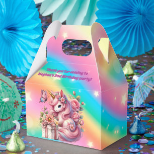 Cute second Birthday party thank you unicorn Favour Box