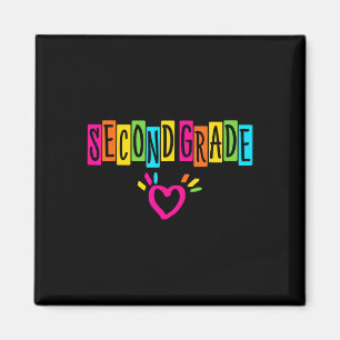 Cute Second Grade Heart First Day Of School Girls  Magnet