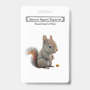 Cute Secret Agent I.D. Name Badge  ID Badge