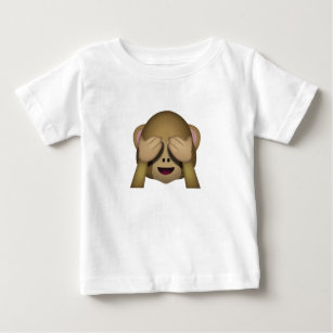 Cute See No Evil Monkey Emoji Baby T-Shirt