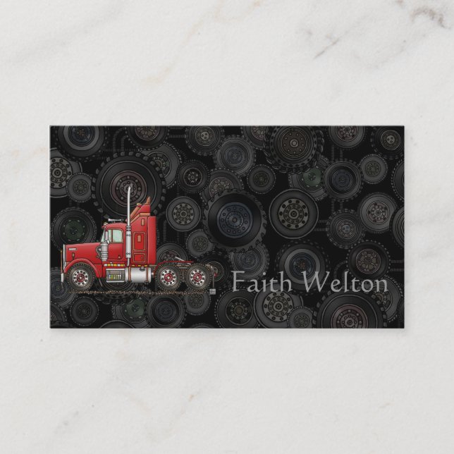 Cute Semi-Cab Business Card (Front)