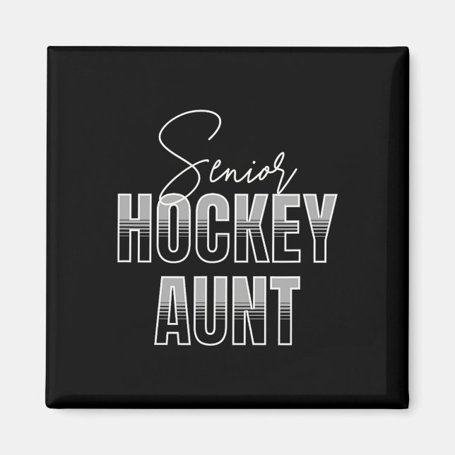 Cute Senior Hockey Aunt  Magnet (Front)