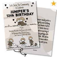 Cute Sepia Community Service Tween Birthday
