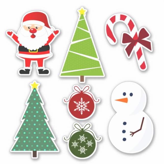 Cute Set of 7 Christmas Holiday (Front)