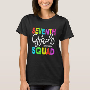 Cute Seventh Grade Squad First Day Of School Back  T-Shirt