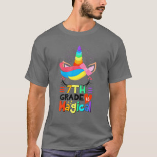 Cute Seventh Grade Unicorn Magical 7Th Grade Back T-Shirt