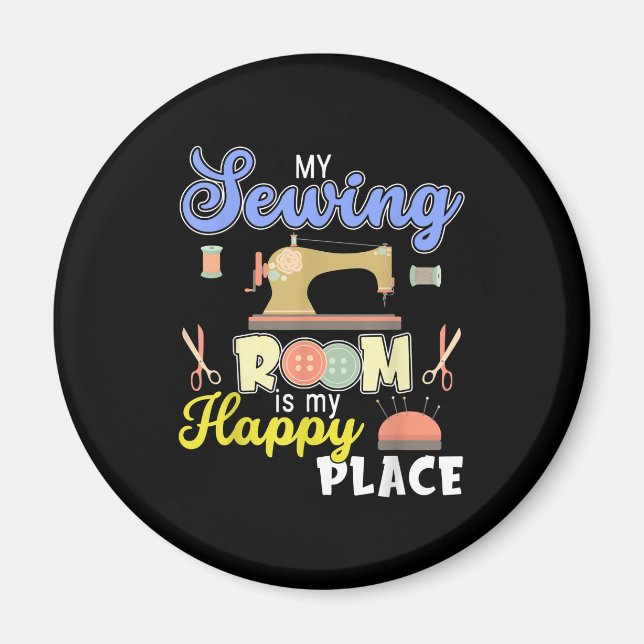 Cute Sewing Gift Quilters Crafting Quilting Magnet (Front)