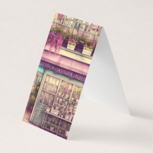 Cute Shabby Chic Coffee Shop Graphic Business Card