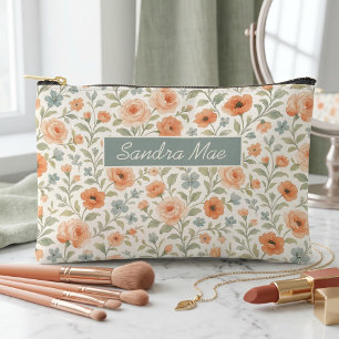 Cute Shabby Chic French Floral Toiletry Bag