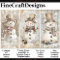 Cute Shabby Chic Snowmen Beige AL8 Decoupage