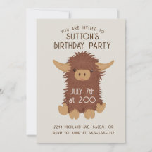 Cute, shaggy Highland cow custom