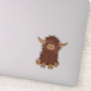 Cute, shaggy Highland cow design
