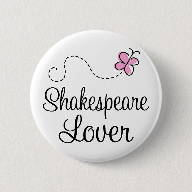 Cute Shakespeare Lover 6 Cm Round Badge (Front)