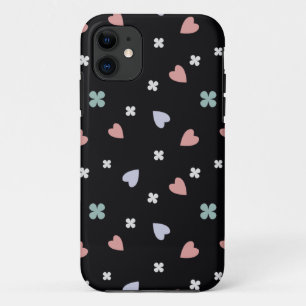 Cute Shamrock Hearts Lucky Love Pattern iPhone 11 Case