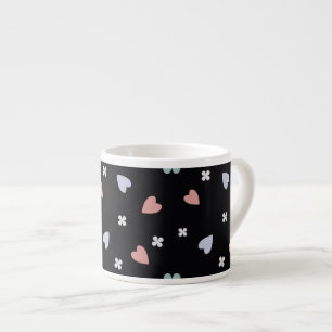 Cute Shamrock Hearts Lucky Love Pattern Espresso Cup