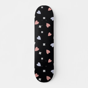 Cute Shamrock Hearts Lucky Love Pattern Skateboard
