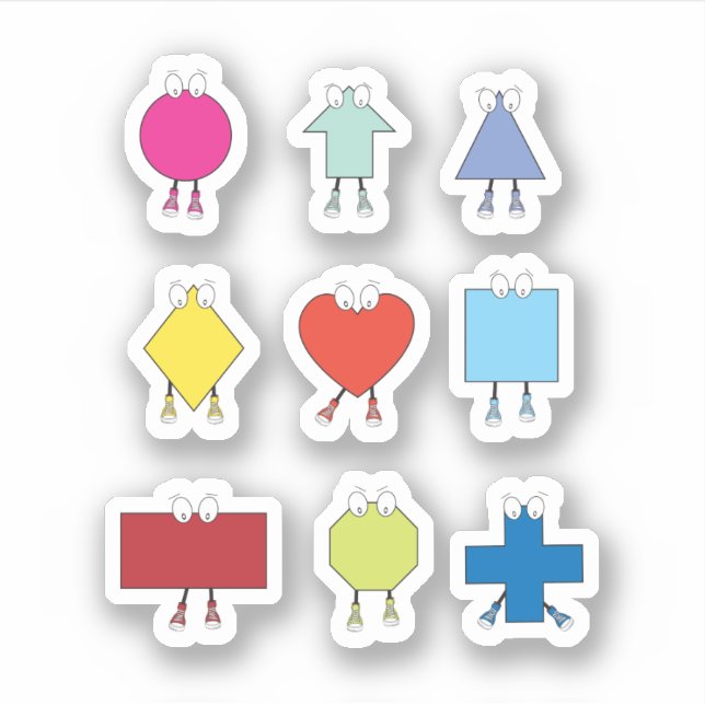 Cute Shape Characters Illustration Design (Front)