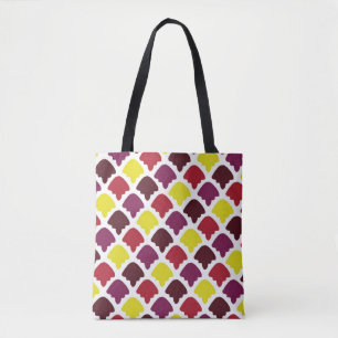Cute shapes patterns design tote bag