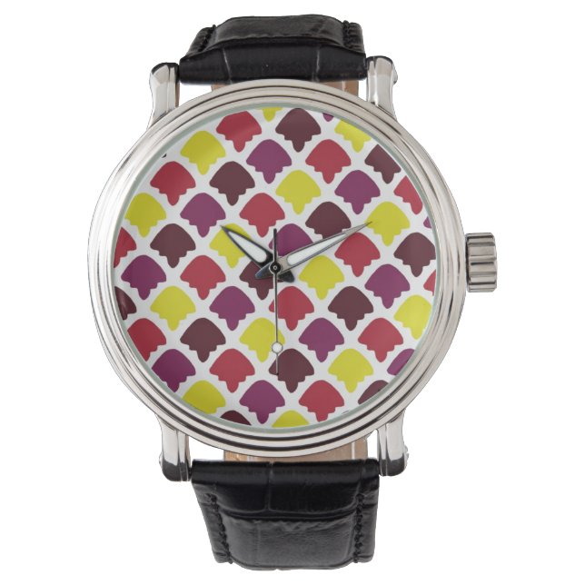 Cute shapes patterns design watch (Front)