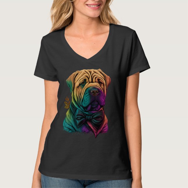 Cute Shar Pei Dog on Shar Pei  1 T-Shirt (Front)