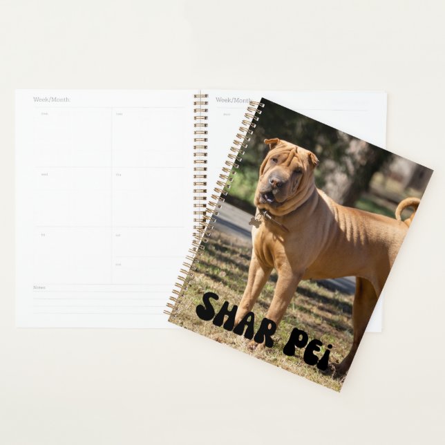 Cute Shar Pei Puppy Calendar Planner (Display)