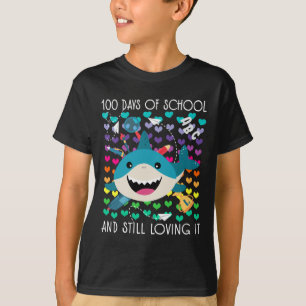Cute Shark 100 Days Of School And Still Loving It T-Shirt