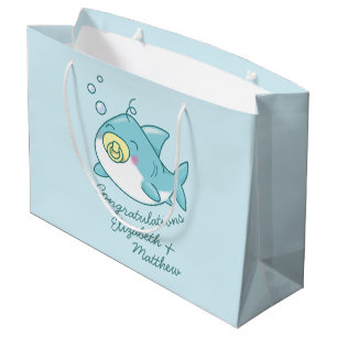 Cute Shark Baby Shower Kawaii Large Gift Bag