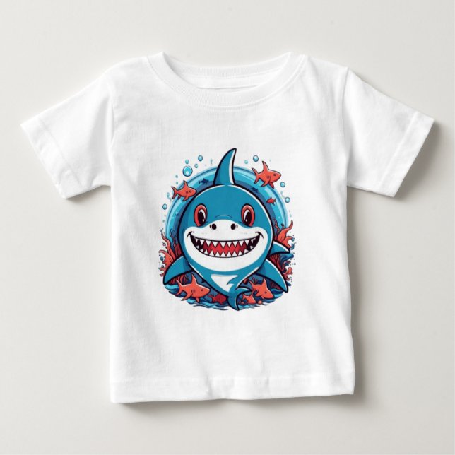  Cute shark Baby T-Shirt (Front)