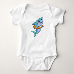 Cute Shark Baby With Float Bodysuit