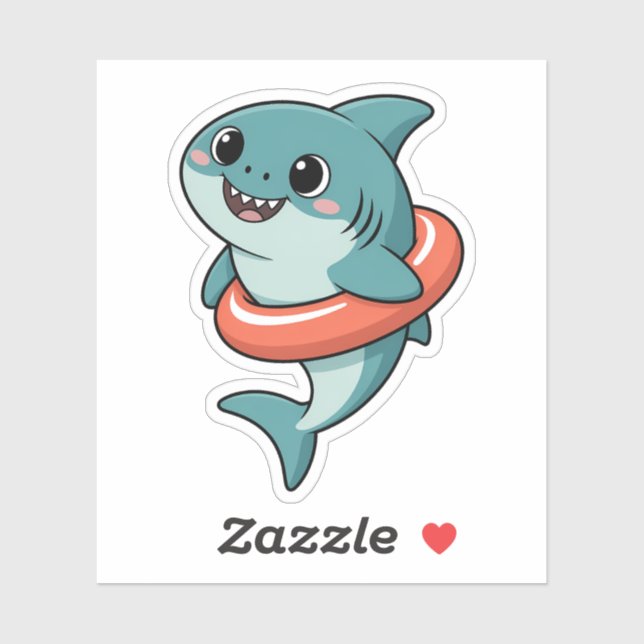 Cute Shark Baby With Float | Kids (Sheet)