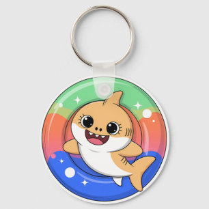 Cute Shark Baby With Float Kids Key Ring