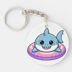 Cute Shark Baby With Float Kids Key Ring